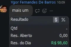 Print de resultado de aluno