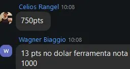 Print de resultado de aluno