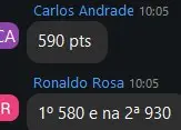 Print de resultado de aluno