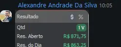 Print de resultado de aluno