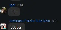 Print de resultado de aluno