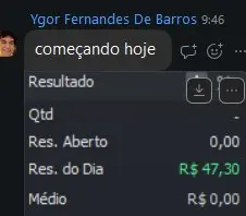 Print de resultado de aluno