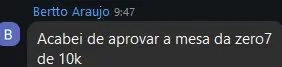 Print de resultado de aluno
